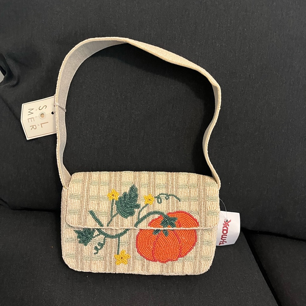 🎃 VIRAL SOL & MER FALL PUMPKIN BEADED BAG 🍁
